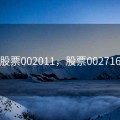 股票002011，股票002716