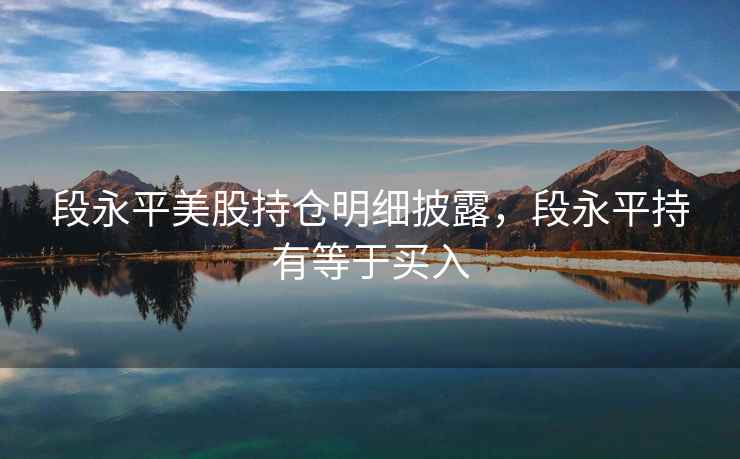 段永平美股持仓明细披露，段永平持有等于买入