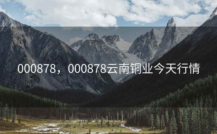 000878，000878云南铜业今天行情